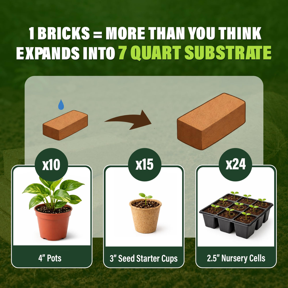 NURTARA biodegradable coir garden-safe for soil amendments
