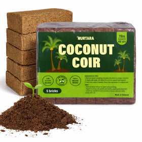 NURTARA coconut coir brick water activation expanding into fluffy terrarium substrate