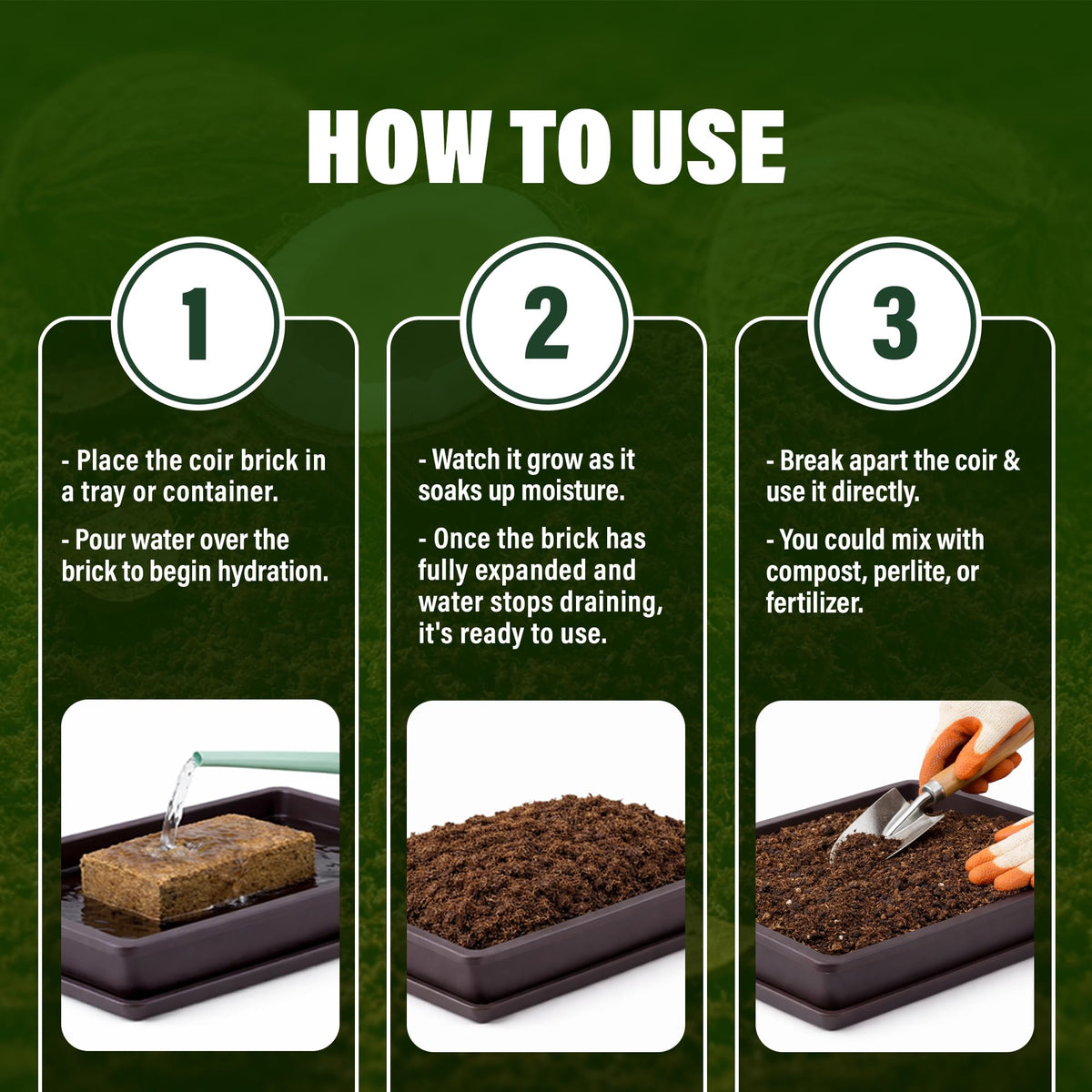 NURTARA coir suited for reptiles and gardening terrariums
