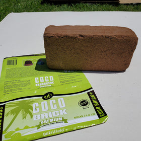 NUTRIFIELD Coco Coir Brick perfect for microgreens and compact indoor farms.