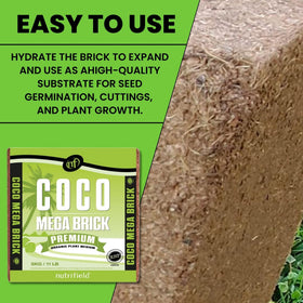 Nutrifield coco coir water holding capacity demo with moisture retention