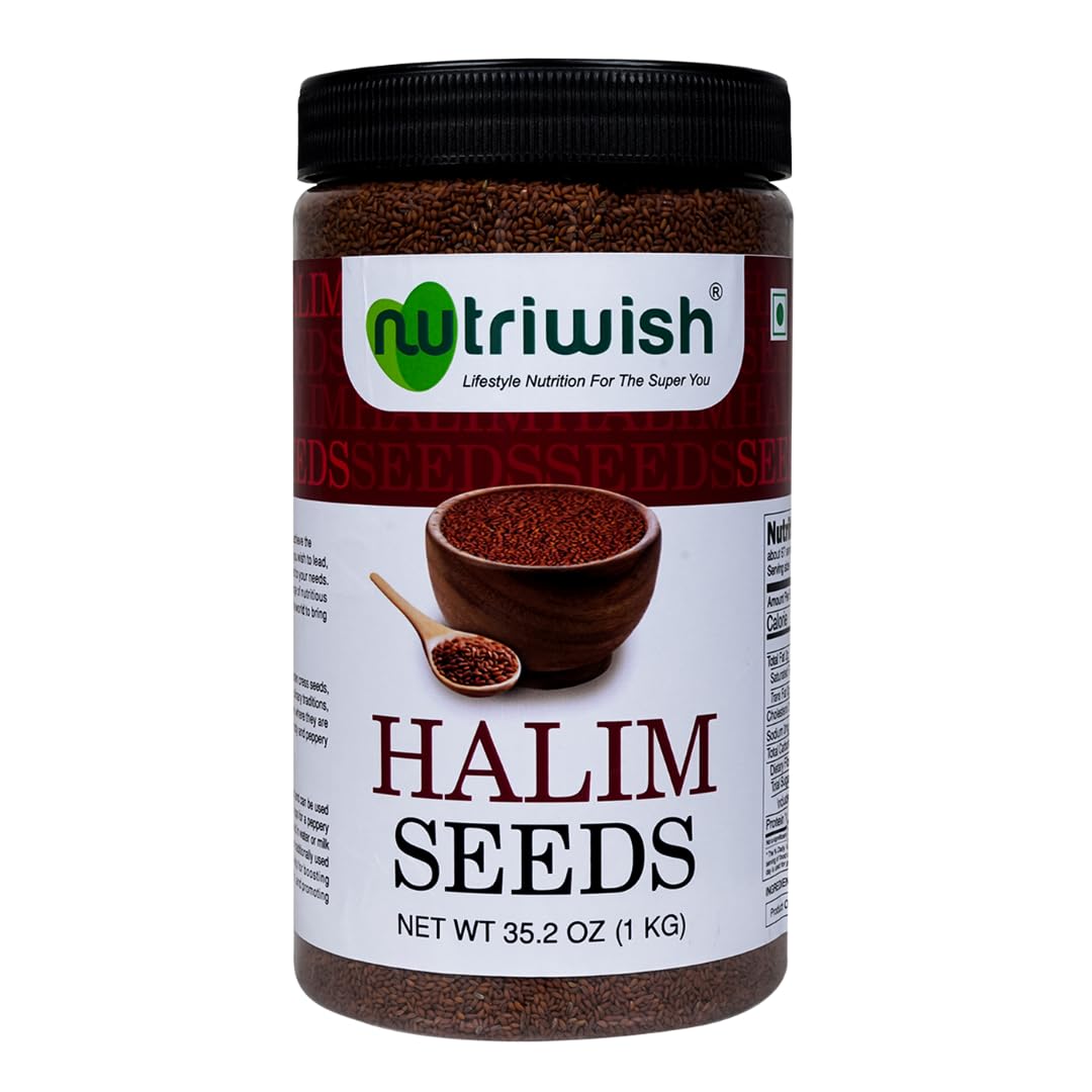 Nutriwish Halim seeds 1kg pack ready to boost meals with protein-rich crunch