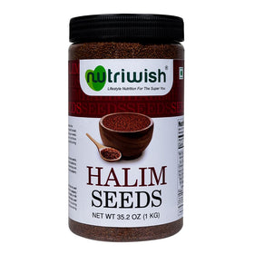 Nutriwish Halim seeds 1kg pack ready to boost meals with protein-rich crunch