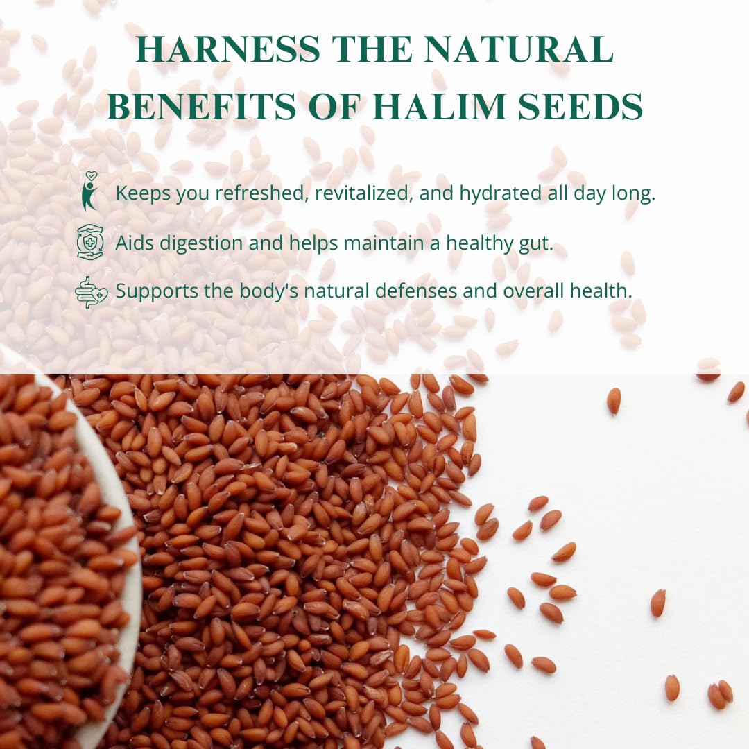 Nutriwish Halim seeds in a dry-ingredient bag for recipes.