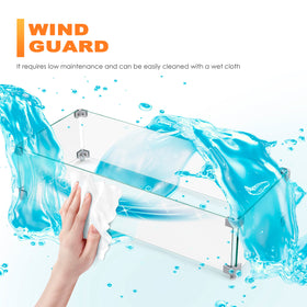 NUU GARDEN clear glass reflects dancing flames beautifully