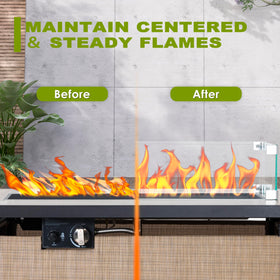 NUU GARDEN easy-clean glass wind guard cleans quickly