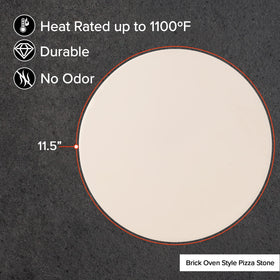 Nuwave Bravo XL compatible stone fits ovens and outdoor grills for versatile cooking.