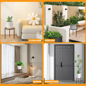 NUZZERO stand with protective pads safeguards floors on hard surfaces.
