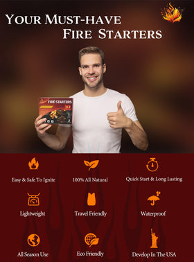 Nvkrvks fire starters withstand damp conditions, ideal for outdoors.