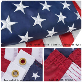 NVSDFAVUZUQ two-pole flag kit for easy mounting on boats.