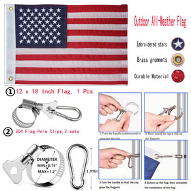 NVSDFAVUZUQ heavy-duty nylon flag 12x18 withstands wind.
