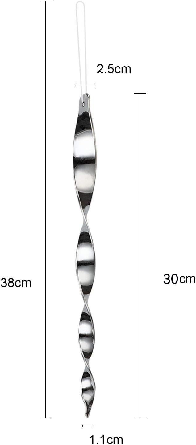 NVXLIDB 12-inch silver spinner deters birds around pools and decks with reflective motion.