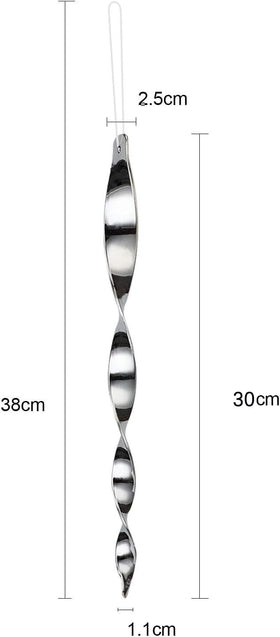 NVXLIDB 12-inch silver spinner deters birds around pools and decks with reflective motion.