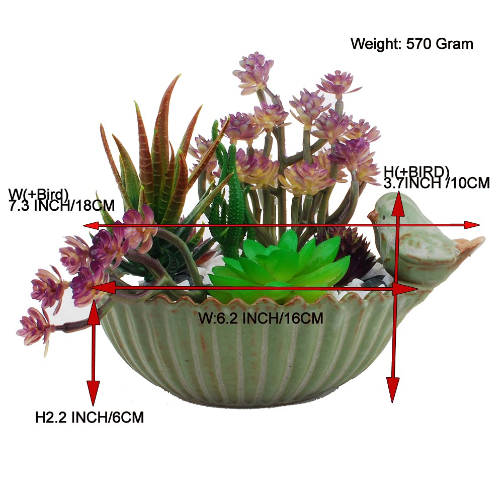NWFashion 6-inch ceramic planter fits desks, balconies, or windowsills with subtle elegance.