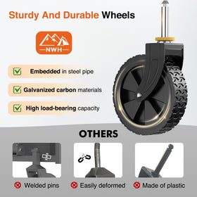 NWH collapsible wagon showing large capacity suitable for groceries, gear, and garden supplies.