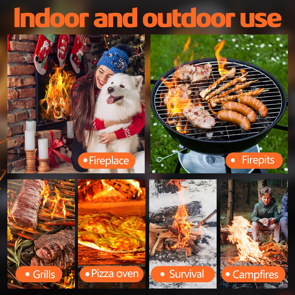 Nwsuewi camping fire starters setup showing ready-to-use option for quick outdoor fires.