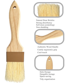 NXRACSH four-pack basting brushes arranged for versatile kitchen tasks