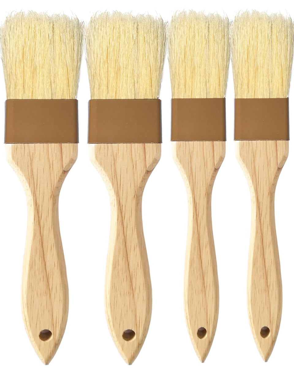 NXRACSH pastry basting brush close-up showing natural boar bristles for even coverage
