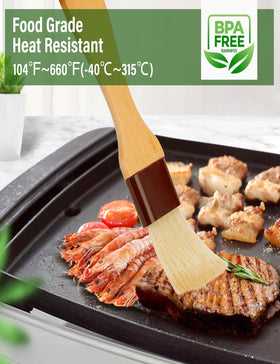 NXRACSH pastry brush wooden handle close-up highlighting grip comfort