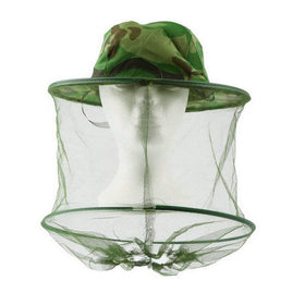 NYKKOLA camouflage hat with fine mesh net protecting face from insects