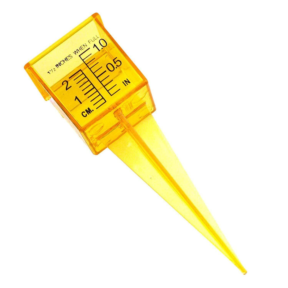 NYKKOLA sprinkler gauge on stake for precise yard irrigation tracking.