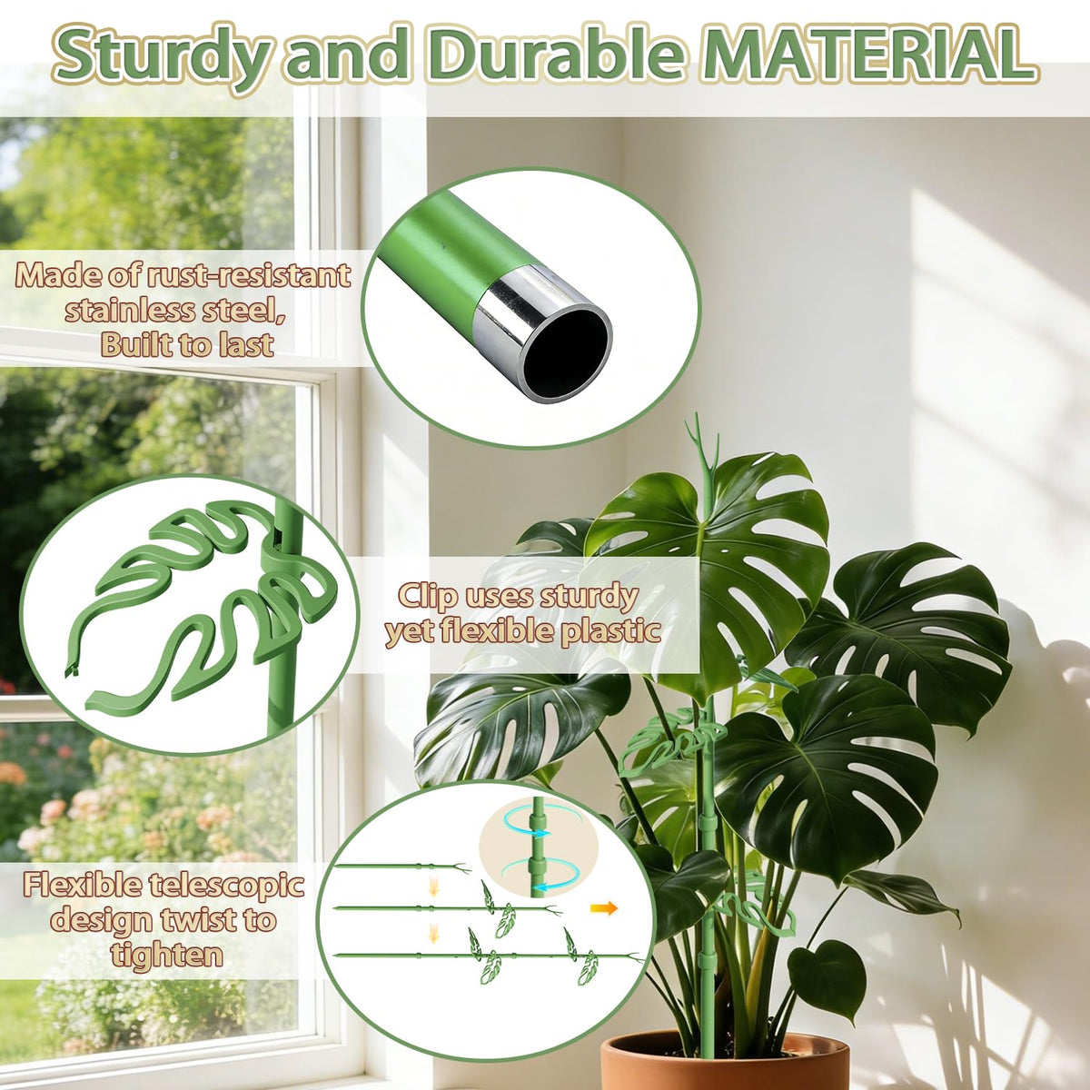 Nyobely detachable monstera leaf clips blend into foliage for invisible plant support.