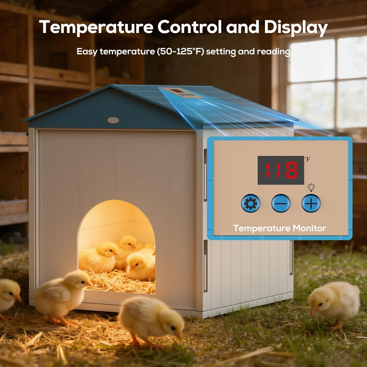 NyPots brooder plate top view displaying heat distribution for even warmth