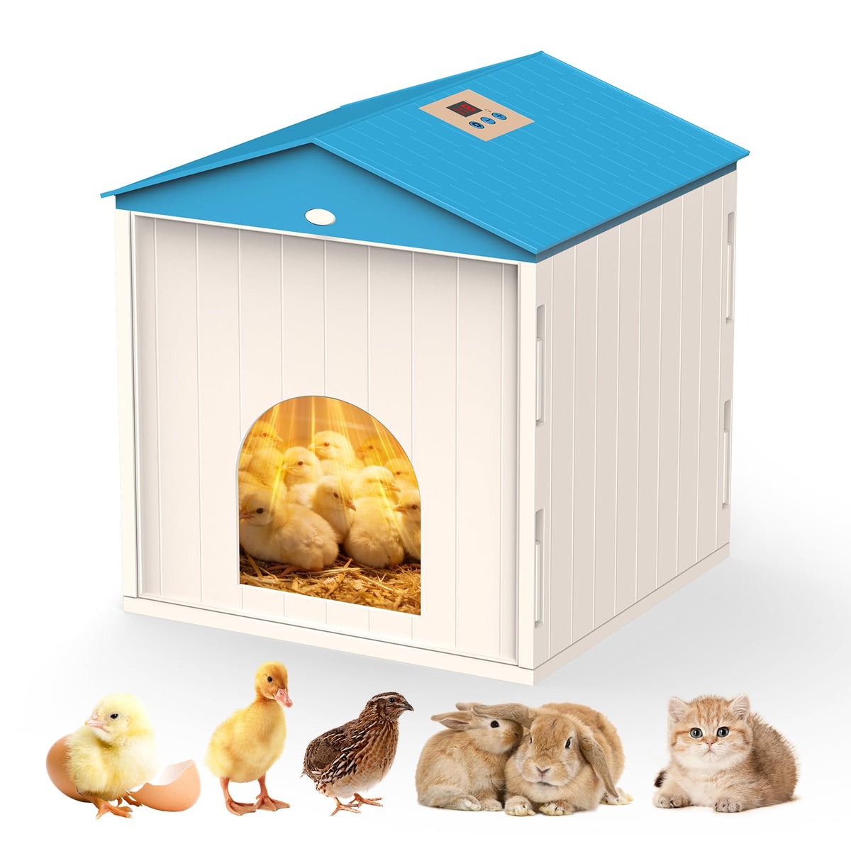 NyPots chick brooder plate with thermostat, front view showing precise warmth for chicks
