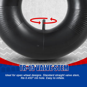 Nyxova inner tube on rough terrain reduces bumps for smoother rides.