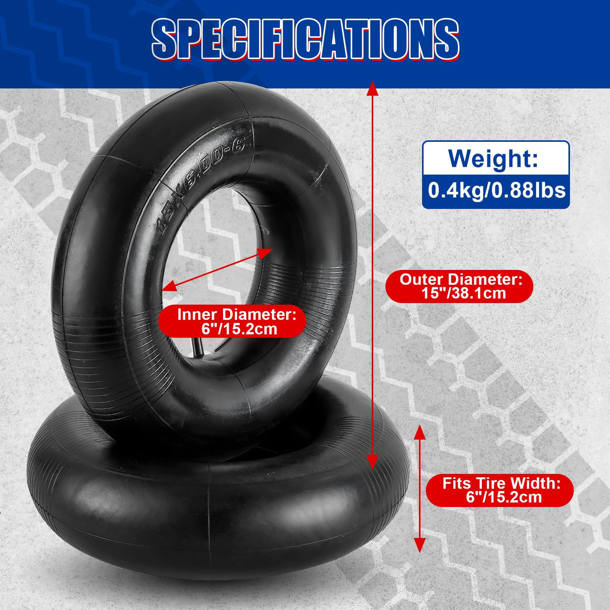 Nyxova inner tube with TR-13 straight valve for easy inflation.