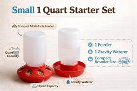 NZJWZS Baby Chick Waterer gravity design for steady hydration.