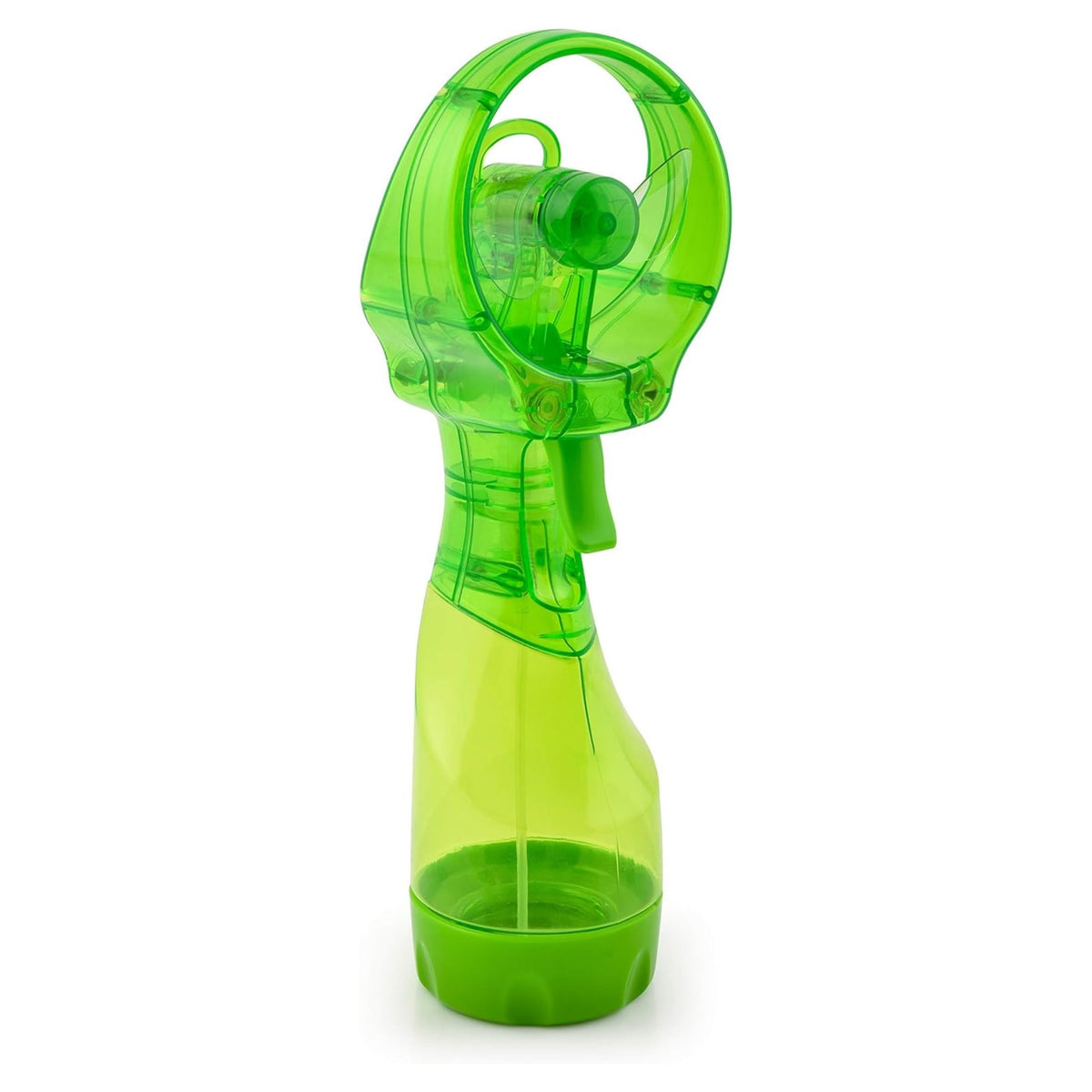 O2COOL Deluxe Misting Fan handheld green for personal cooling on the go