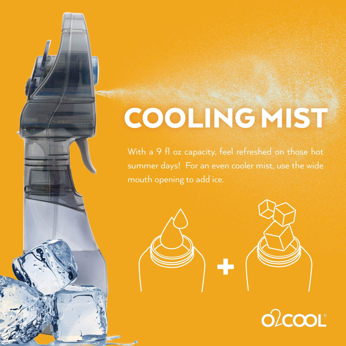 O2COOL Deluxe portable misting fan ideal for travel and daily use.