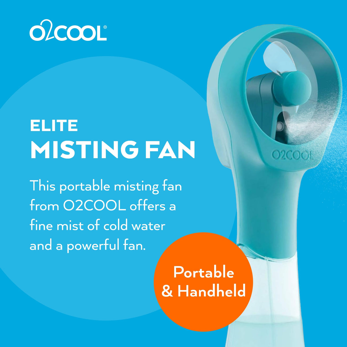 O2COOL Elite misting fan delivers a refreshing spray outdoors