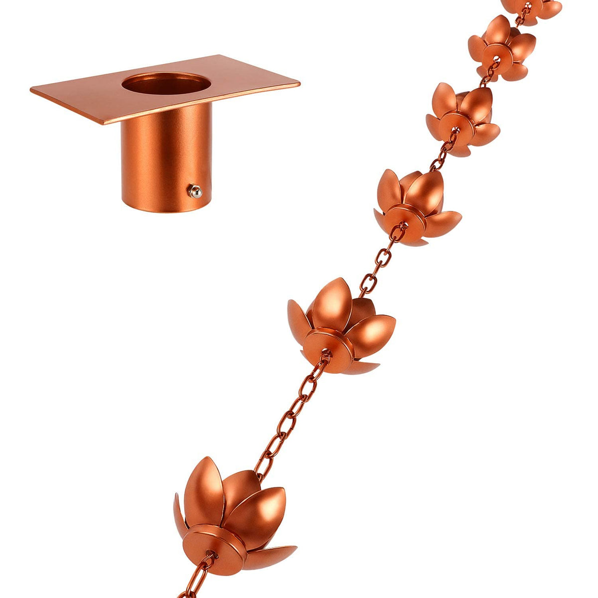 Oak Leaf design guides water away from gutters with style.