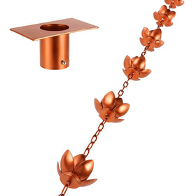 Oak Leaf design guides water away from gutters with style.