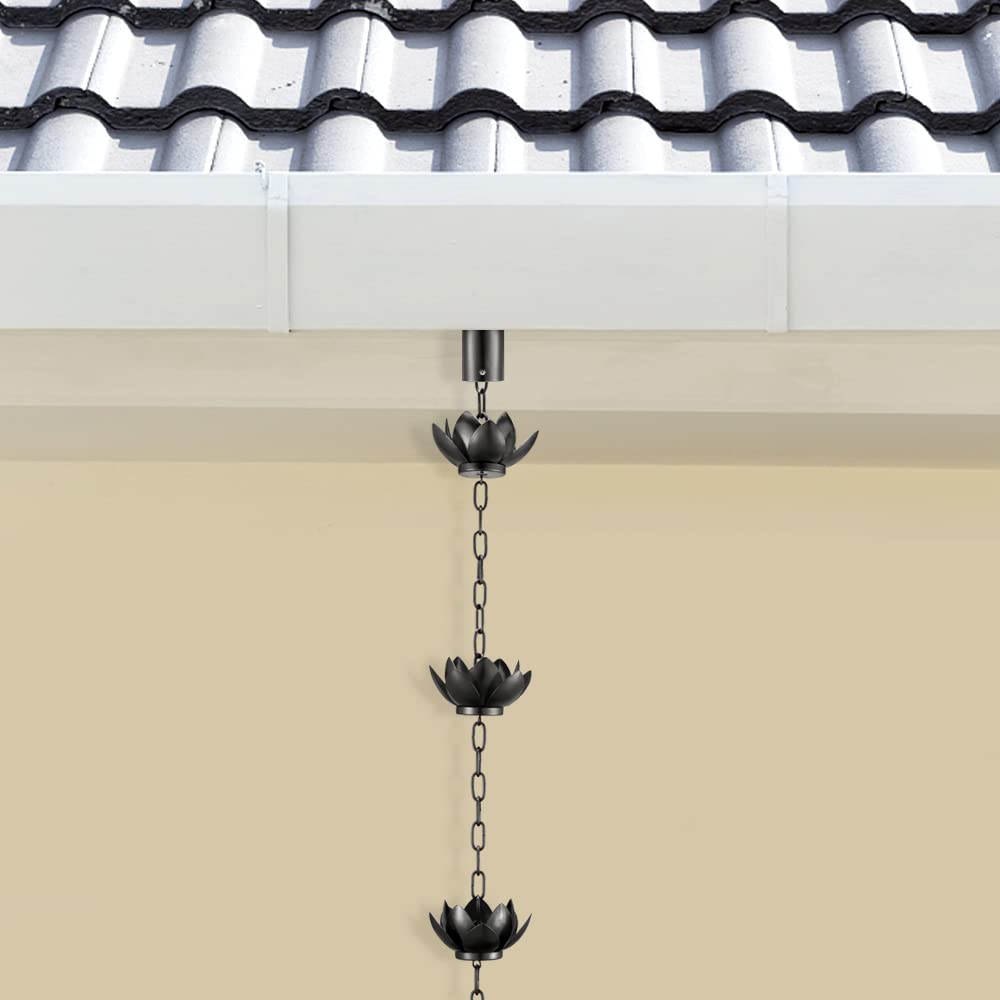 Oak Leaf rain chain rust-resistant finish guards against weathering and prolonged use.