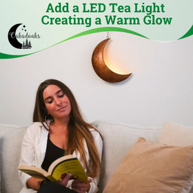 Oakadoaks Moon Planter ready for ambient LED lighting for mood glow