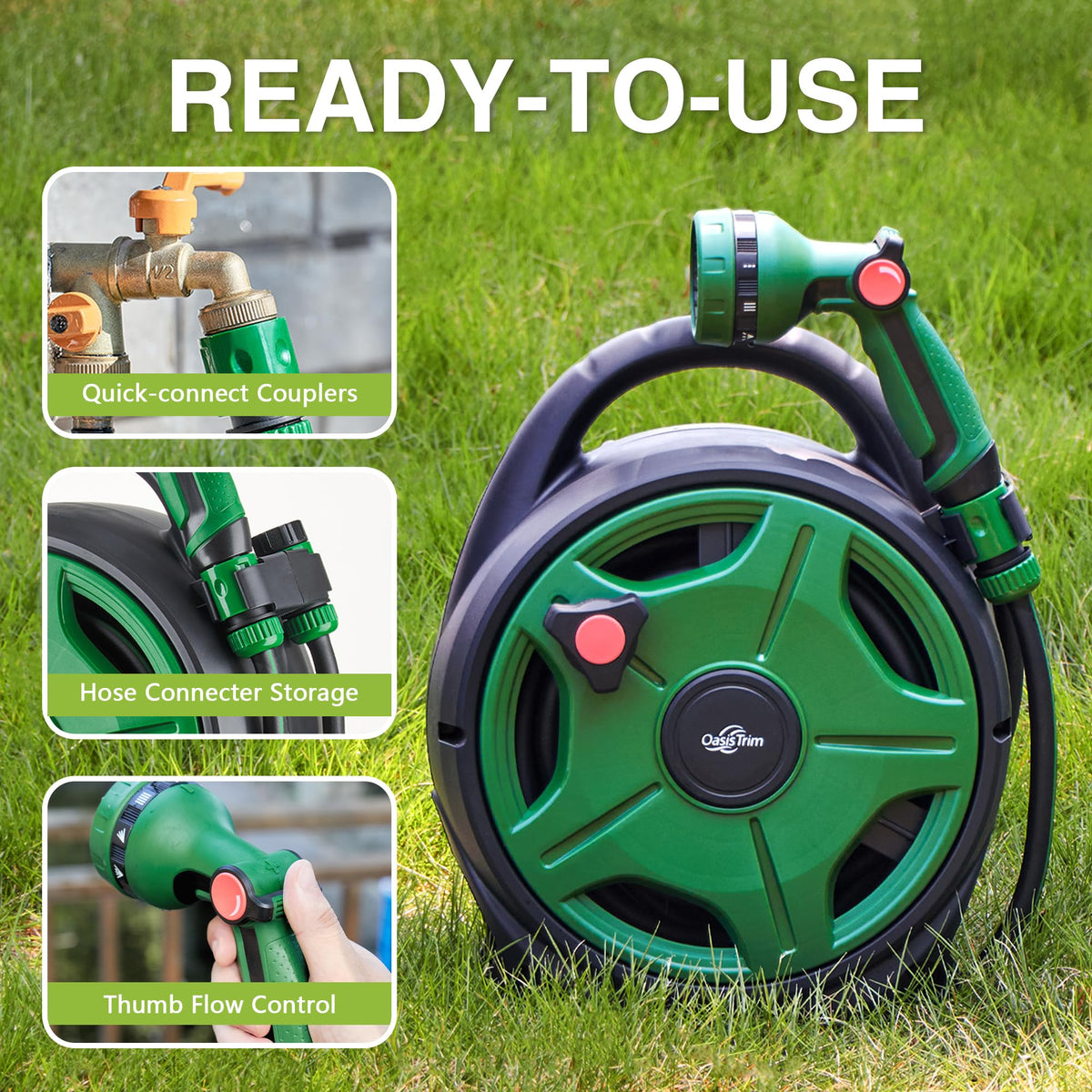 OasisTrim 1-2 inch hose fittings ensure quick tap connections