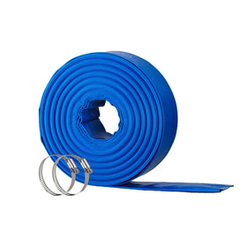 OasisTrim 2in backwash hose ready for 100ft pool drainage tasks with lay-flat design