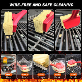 OATISLIFE heat-resistant brush head for durable cleaning
