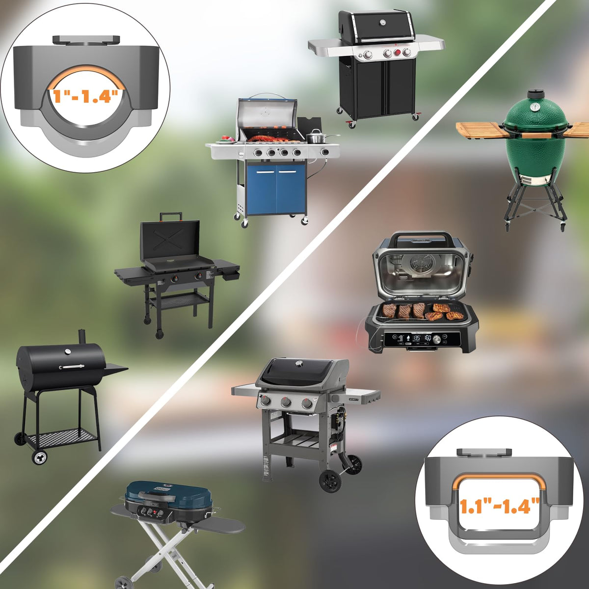 OATISLIFE grill light detaches for a handy flashlight.