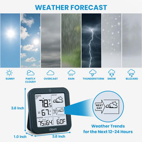 OBET B65 display backlight clearly presents temperature and humidity day or night.