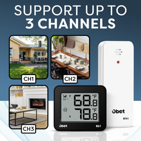 OBET remote 500ft transmission enables flexible temperature monitoring