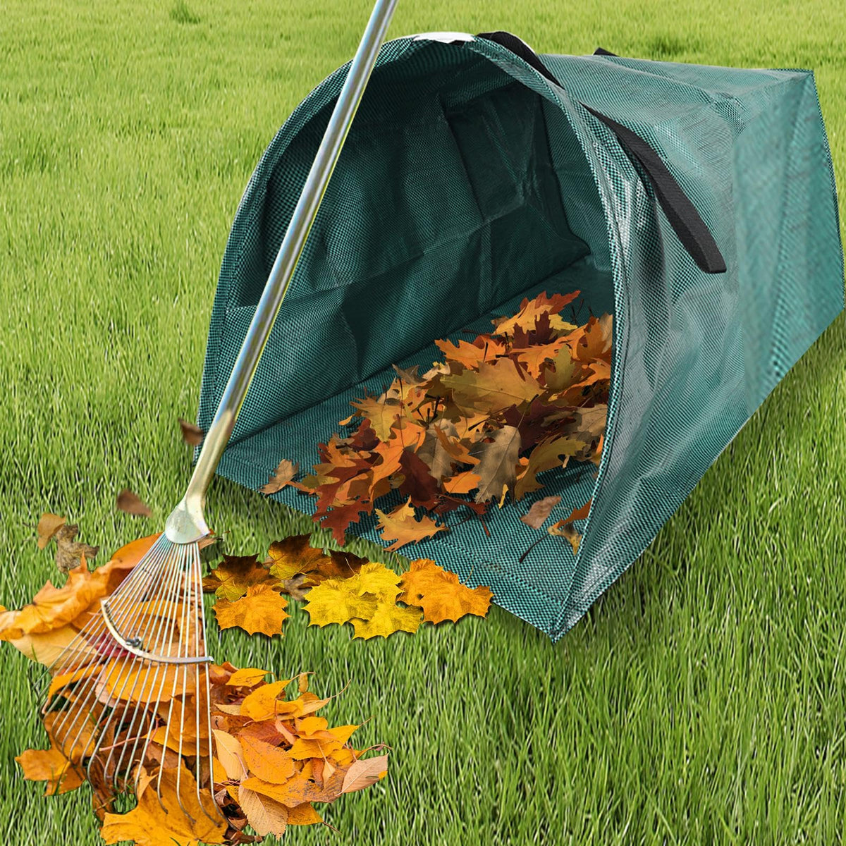 OBILAN foldable yard bag 200L ready for compact storage after use