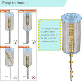 OBMAO spa sticks in filter delivering low maintenance spa experience