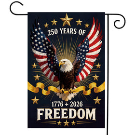 Obralitic USA flag 12x18 with eagle artwork for outdoor display, eye-catching from all angles