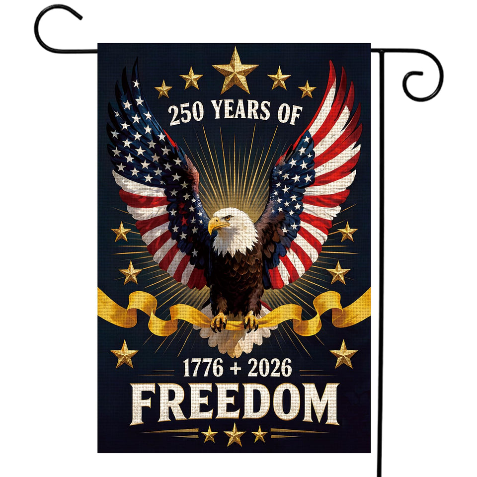 Obralitic USA flag 12x18 with eagle artwork for outdoor display, eye-catching from all angles