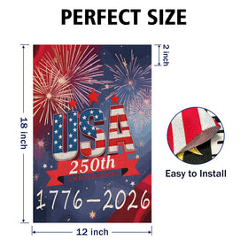 Obralitic 12x18 USA flag promotes bold garden or porch statements