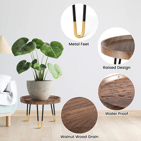 OBTAIN plant stand with sturdy metal legs for lasting support